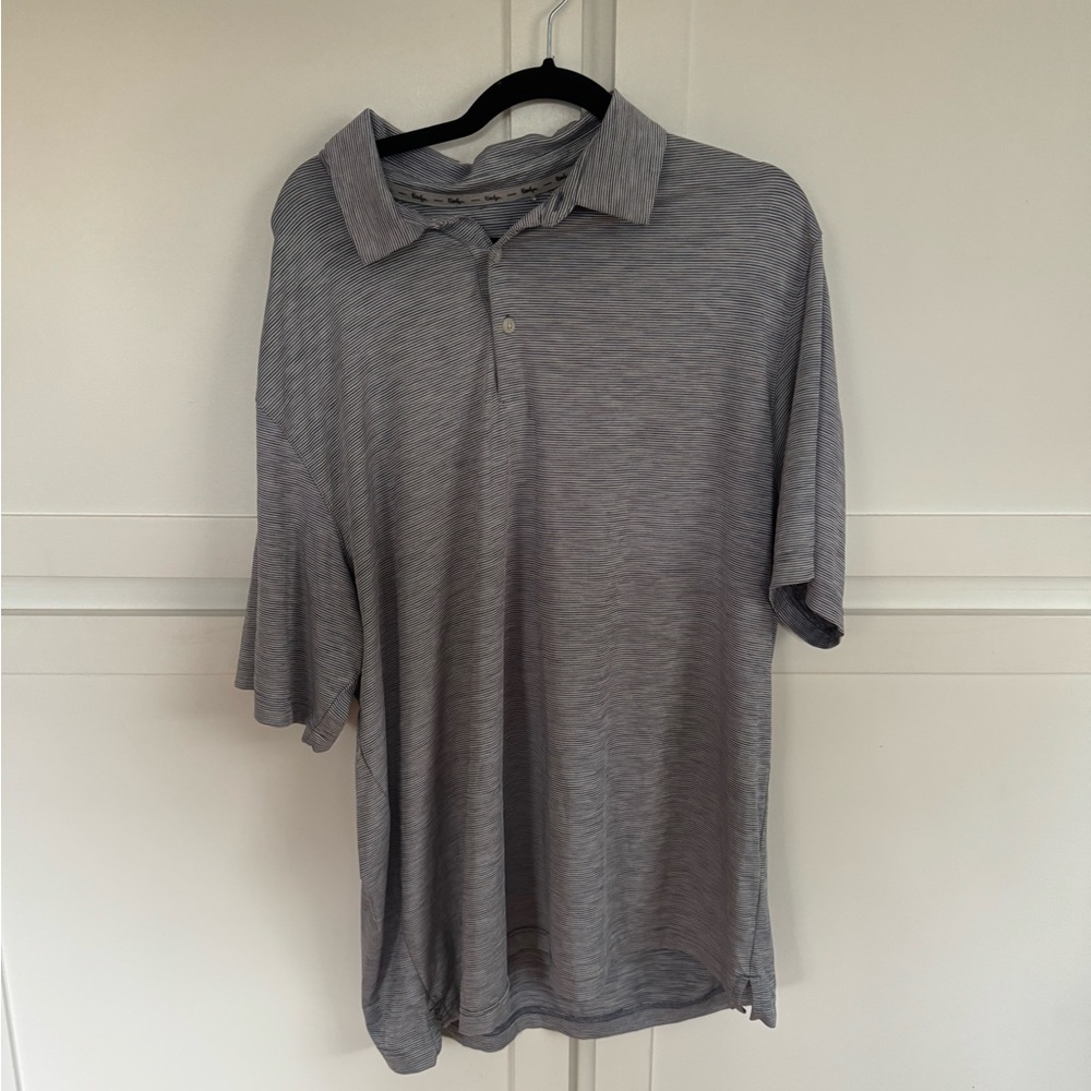 Walter Hagen Blue & White Stripe golf polo